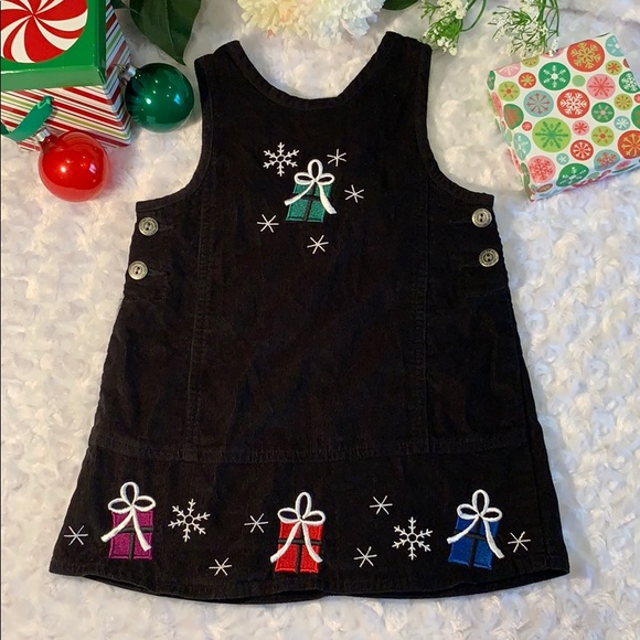Mandal Bay Other - Mandal Bay Black Corduroy Christmas Dress Size 2/3